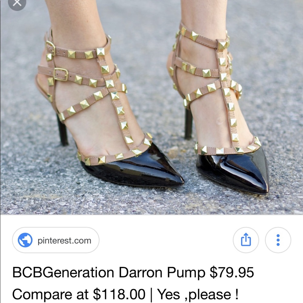 BCBGeneration Darron patent studded slingback!